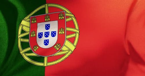 Realistic Waving Flag of Portugal for National Identity Projects