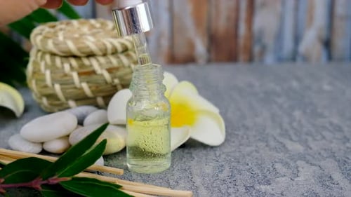 Spa Cosmetics and Oils for Face and Body Care