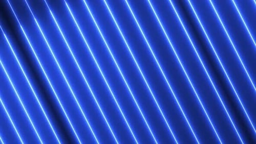 Pulsating Blue Neon Lines Abstract Background Loop