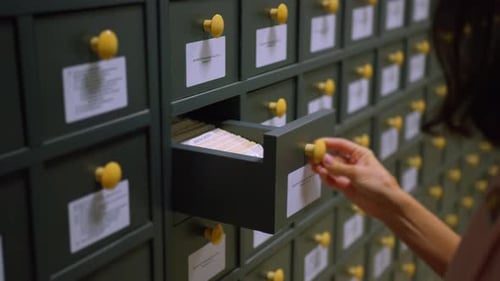 Woman in an Old Vintage Archive