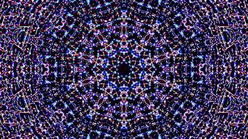 Dynamic Abstract Neon Kaleidoscope Pattern Loop