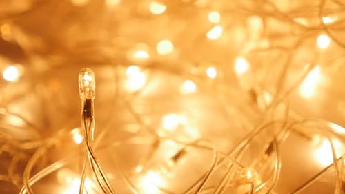 Glowing Christmas Lights with Warm Festive Holiday Sparkle