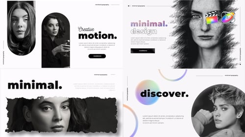 Clean Minimalist Typography Animation Pack with Modern Text Reveals