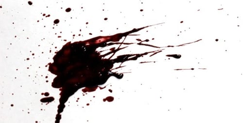 Dramatic Blood Splatter on a White Surface