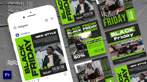 Dynamic Black Friday Sale Social Media Promotional Posts