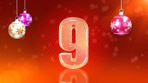 Festive Clear Glass 3D Countdown for Christmas and New Year