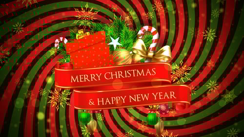 Festive Christmas and New Year Decorative Title Animation