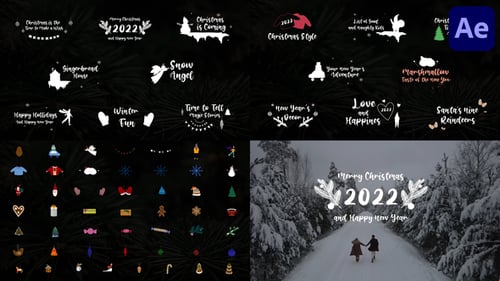Christmas Titles And Animated Icons for After Effects