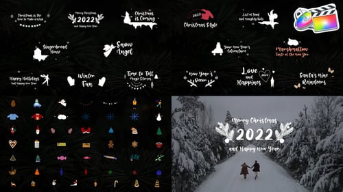 Christmas Titles And Animated Icons for FCPX