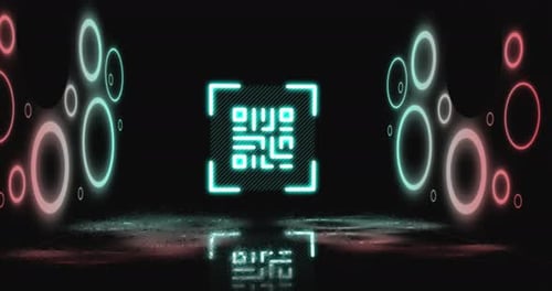 Flickering white QR code