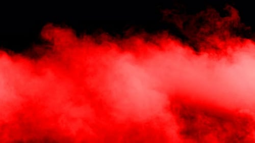 Abstract Red Billowing Clouds on Black Background