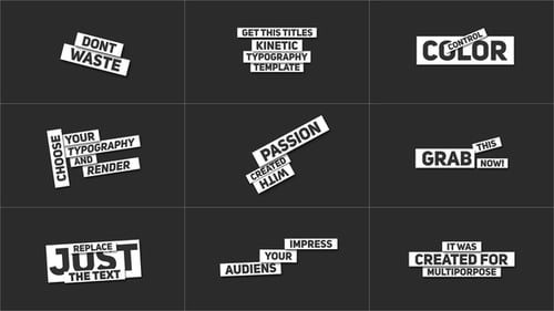 Dynamic Kinetic Typography Titles with Modern Text Animation