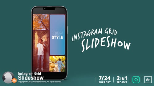 Dynamic Grid Slideshow for Social Media and Photo Albums