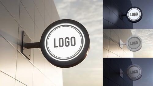 Signboard Logo Mockups DR