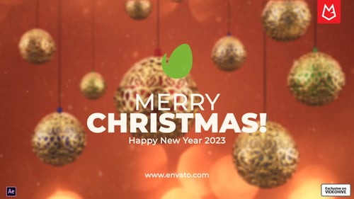 Retro Christmas and New Year Opener with Ornate Baubles