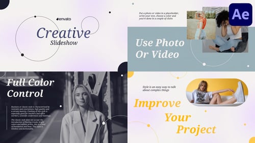Modern Minimalist Slideshow for Creative Content Display