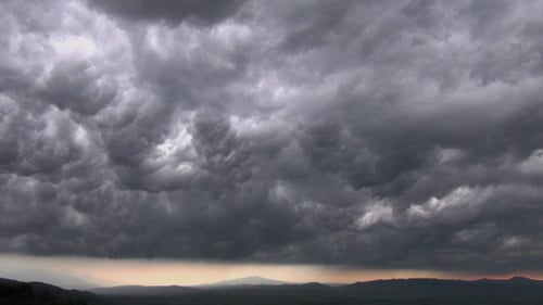 Ominous Storm Clouds Time Lapse at Sunset