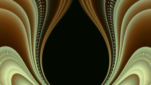 Abstract Golden Wavy Layered Curtain Opener Animation