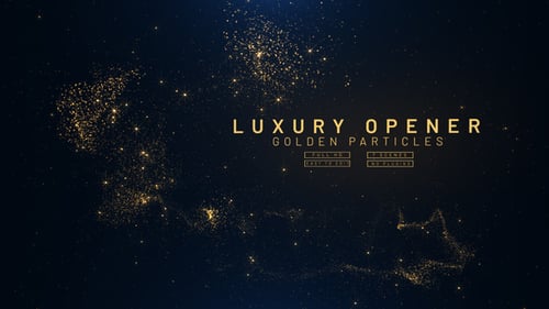 Elegant Golden Particle Awards Titles Cinematic Opener
