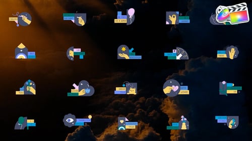 Vibrant Illustrative Text Titles and Animated Graphic Lower Thirds