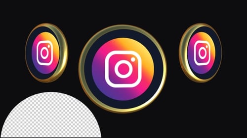 Rotating 3D Instagram Logo Animation