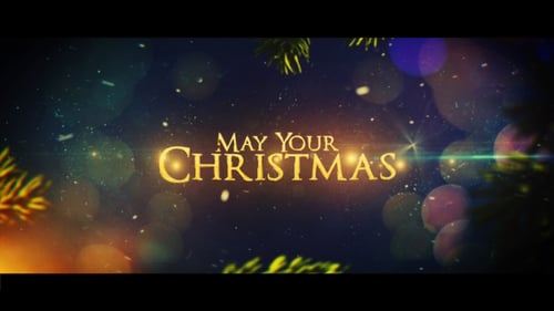 Elegant Christmas Wishes Opener with Sparkling Gold Text