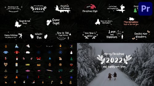 Christmas Titles And Animated Icons for Premiere Pro