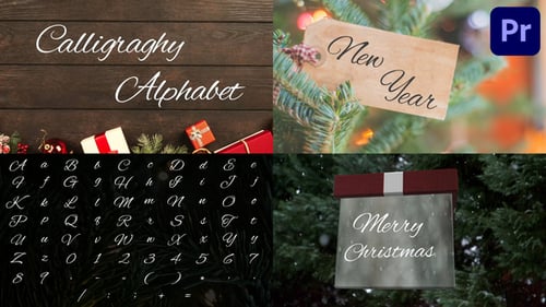 Alfabeto de caligrafía navideña | Premiere Pro MOGRT