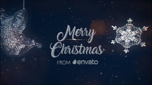 Sparkling Christmas Greeting Intro with Particle Animations