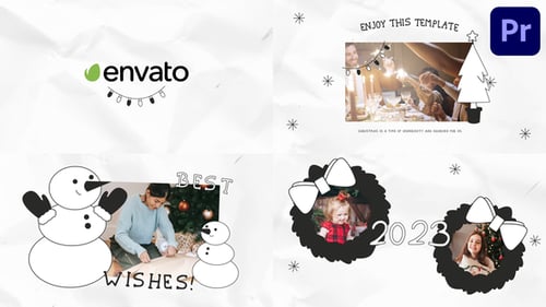 Whimsical Hand-Drawn Christmas Greetings Slideshow