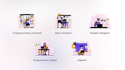 Programmer coding - Purplе concepts