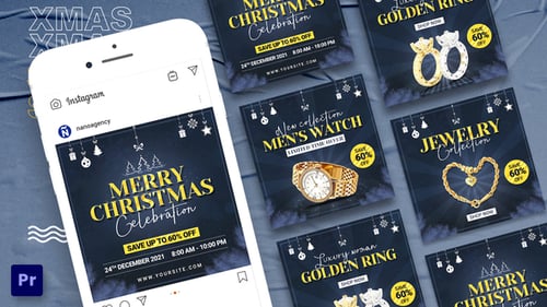 Christmas Sale Products Template For Premiere Pro