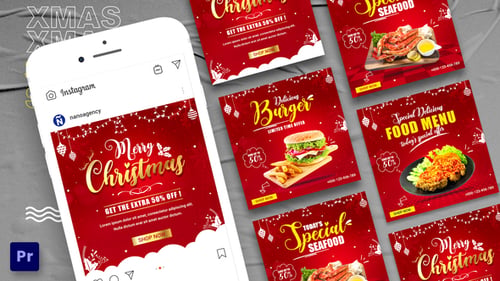 Merry Christmas Sale Banner Template For Premiere Pro
