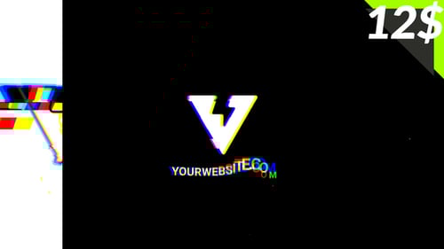 Dynamic Digital Glitch Logo Reveal