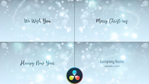 Sparkling Christmas and New Year Animated Wishes Card