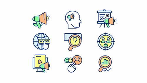 Animated Promo RGB Color Icons Set