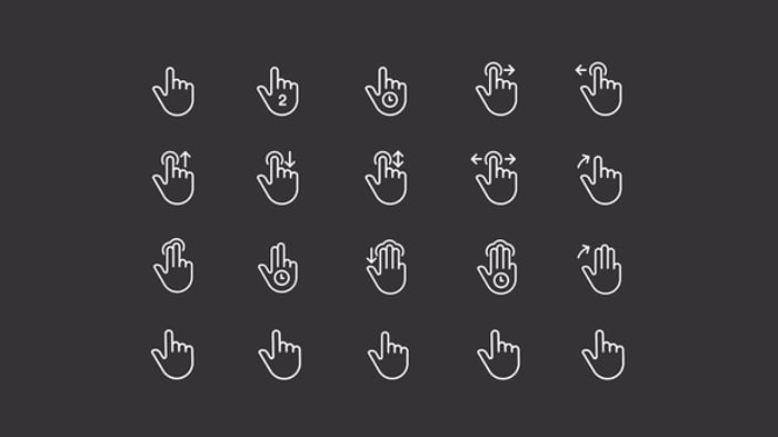 Animated Gestures Linear Icon Set, Elements Motion Graphics ft. line ...