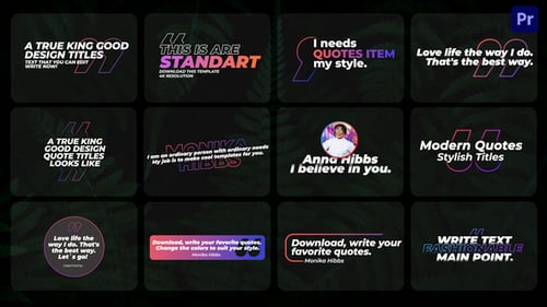 Modern Quotes Titles | Premiere Pro