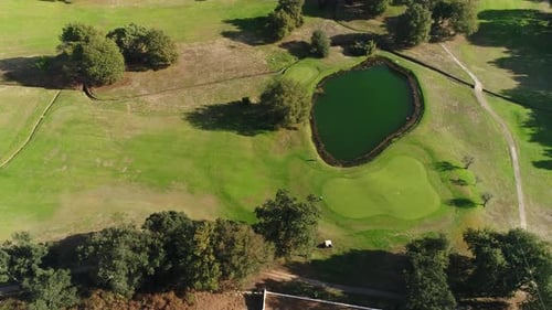 Playing Golf Aerial Sport View