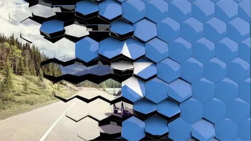 Somalia Flag Hexagon Transition - 4K Resolution