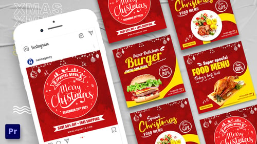 Merry Christmas Sale Banner Template For Premiere Pro
