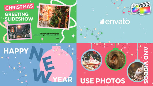 Christmas Greeting Scenes Slideshow for FCPX