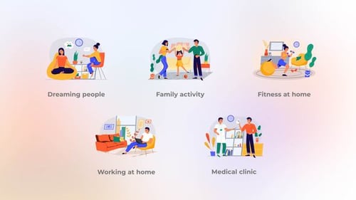 Activity at home - Yellow concept