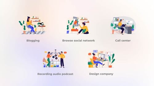 Browse social network - Yellow concept