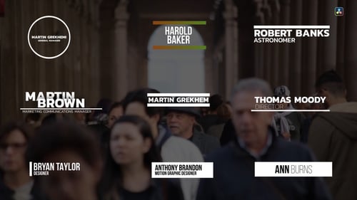 Minimal Lower Thirds | DaVinci Resolve Macro