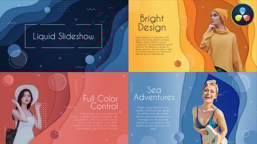 Liquid Colorful Slideshow for DaVinci Resolve