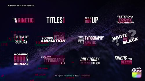 Dynamic Kinetic Text Animations for Modern Title Reveals