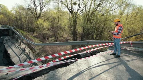 Damaged Concrete Bridge
