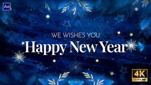 Elegant New Year Wishes Animated Greeting Card