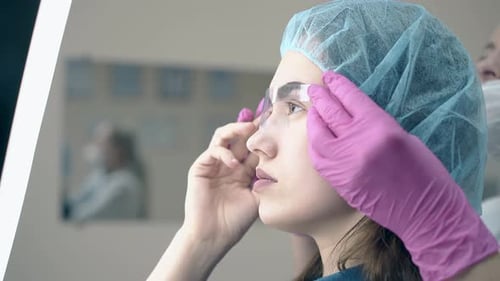 Eyebrow Shaping Precision in a Beauty Salon